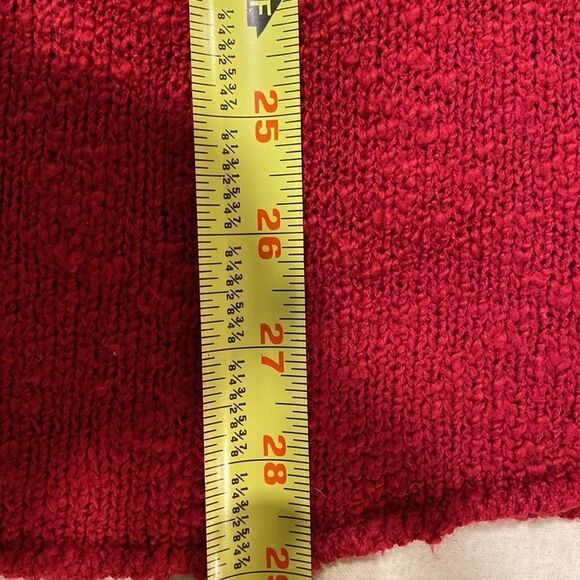 Tommy Bahama cotton blend red nubby v-neck pullover sweater size M - Picture 9 of 9